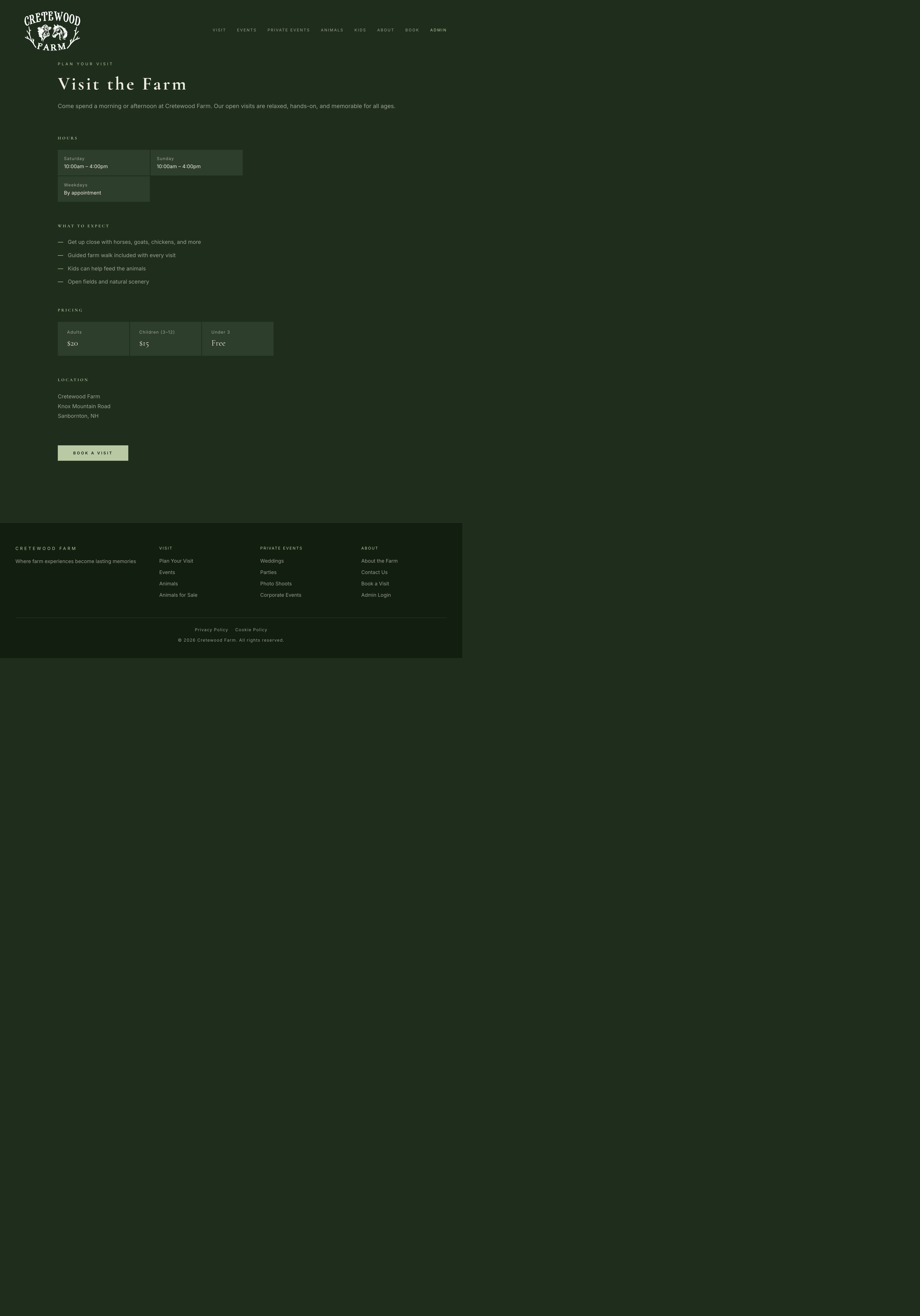 Cretewood visit page